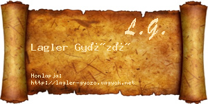 Lagler Győző névjegykártya