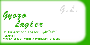 gyozo lagler business card